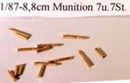 HO Scale Model 88mm 7 Empty Brass & 7 Ready