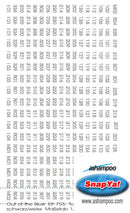 Turret Numbers Black With White Outline